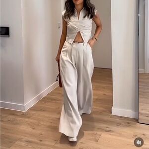 Elegant Cream Women's Jumpsuit